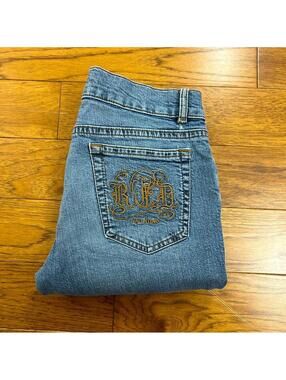 Red Valentino Slim Fit Low Rise Premium Stretch Denim Jeans size 26 medium wash